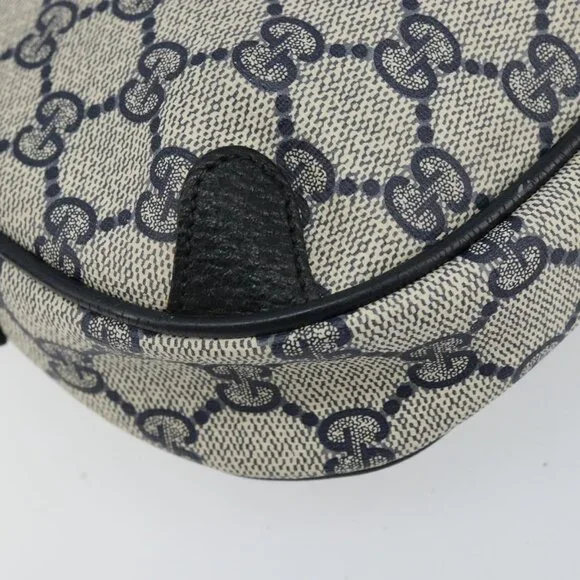 Authentic GUCCI GG Supreme Sherry Line Shoulder Bag PVC Navy Red 89 02 066 - Picture 5 of 16